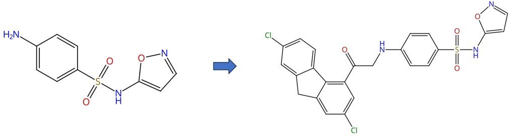 N-(异恶唑-5-基)氨基苯磺酰胺的亲核取代反应