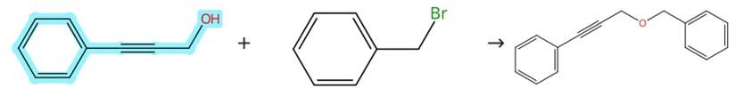 3-苯基-2-丙炔-1-醇的亲核取代反应