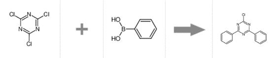2-氯-4,6-二苯基-1,3,5-三嗪的应用及制备工艺