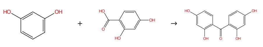 Fig. 1 The synthesis route of 2,2',4,4'-Tetrahydroxybenzophenone