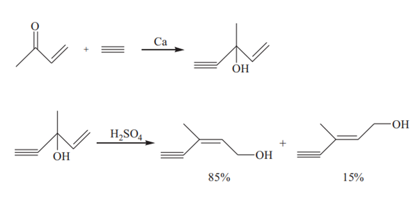 3-Methyl-2-penten-4-yn-1-ol synthesis