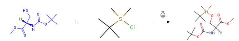 Boc-L-丝氨酸甲酯的硅醚化反应