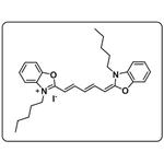 3-Pentyl-2-((1E,3E)-5-[3-pentyl-1,3-benzoxazol-2(3H)-ylidene]-1,3-pentadienyl)-1,3-benzoxazol-3-ium iodide pictures