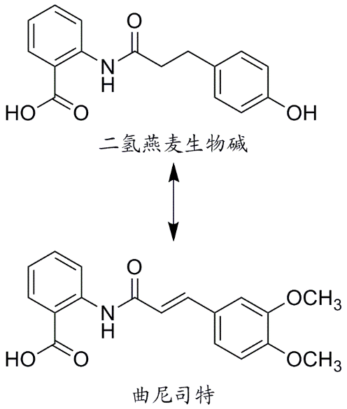 二氢燕麦生物碱D，二氢燕麦酰基邻氨基苯甲酸，羟苯基丙酰胺苯甲酸