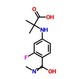 N-[3-氟-4-[(甲基氨基)羰基]苯基]-2-甲基丙氨酸