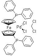 CAS 登录号：95464-05-4, [1,1'-双(二苯基膦)二茂铁]二氯化钯二氯甲烷络合物