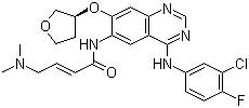 CAS 登录号：439081-18-2, BIBW 2992, N-[4-[(3-氯-4-氟苯基)氨基]-7-[[(3S)-四氢-3-呋喃基]氧基]-6-喹唑啉基]-4-(二甲基氨基)-2-丁烯酰胺