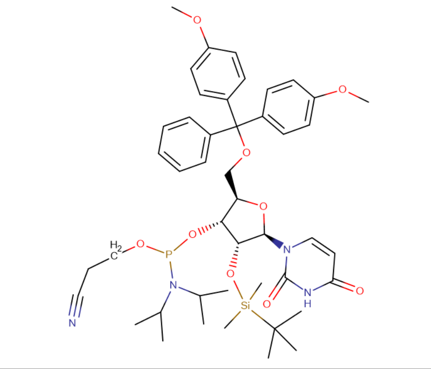 5'-O-(4,4-二甲氧基三苯甲基)-2'-O-[(叔丁基)二甲基硅基]尿苷-3'-(2-氰基乙基-N,N-二异丙基)亚磷酰胺