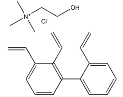 乙烯基苯基-羟乙基-二甲基氯化铵、二乙烯基苯的聚合物