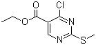 CAS 登录号：5909-24-0, 4-氯-2-甲硫基嘧啶-5-羧酸乙酯, 2-甲硫基-4-氯嘧啶-5-羧酸乙酯