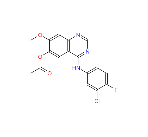 4-(3-氯-4-氟苯基氨基)-7-甲氧基喹唑啉-6-基乙酸酯盐酸盐