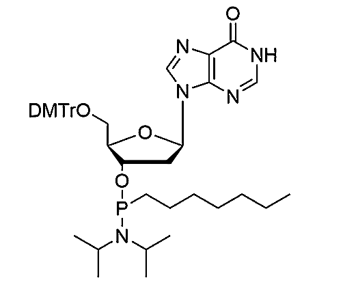 5'-O-DMTr-2'-dI-3'-O-[(N, N-diisopropyl)-P-heptyl]phosphonamidite
