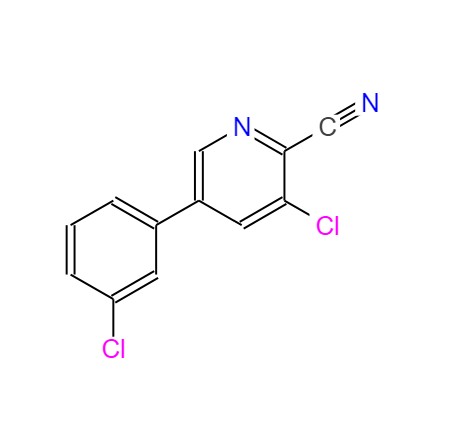 5-(3-氯苯基)-3-氯-2-氰基吡啶