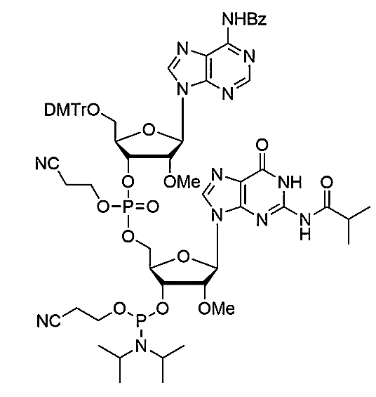 [5'-O-DMTr-2'-OMe-A(Bz)](pCyEt)[2'-O-Me-G(iBu)-3'-CE-Phosphoramidite]