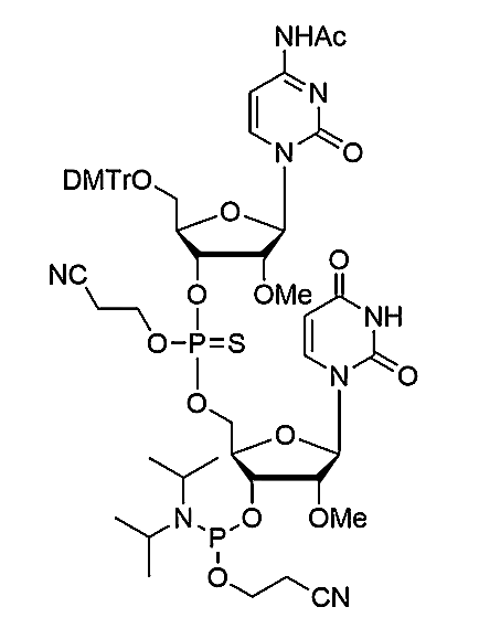 [5'-O-DMTr-2'-OMe-C(Ac)](P-thio-pCyEt)[2'-OMe-U-3'-CE-Phosphoramidite]