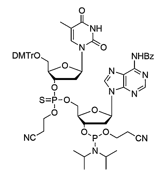[5'-O-DMTr-2'-dT](P-thio-pCyEt)[2'-dA(Bz)-3'-CE-Phosphoramidite]