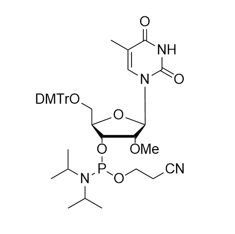 5'-O-[二(4-甲氧基苯基)苯基甲基]-5-甲基-2'-O-甲基尿苷 3'-[2-氰基乙基 二异丙基氨基亚磷酸酯]