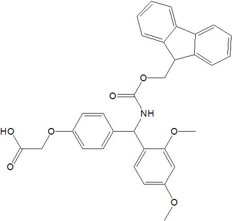 4-[(2,4-二甲氧基苯基）（Fmoc-氨基）甲基]苯氧乙酸.png