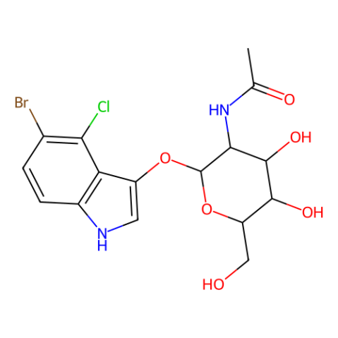 aladdin 阿拉丁 B130025 5-溴-4-氯-3-吲哚基-N-乙酰-β-D-氨基葡萄糖苷 4264-82-8 ≥95%