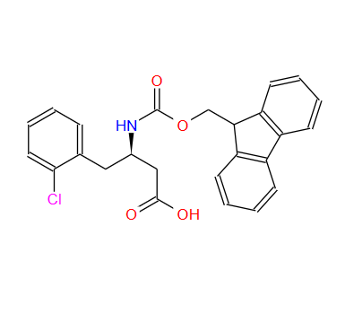 268734-29-8；FMOC-(R)-3-氨基-4-(2-氯苯基)-丁酸；FMOC-(R)-3-AMINO-4-(2-CHLORO-PHENYL)-BUTYRIC ACID
