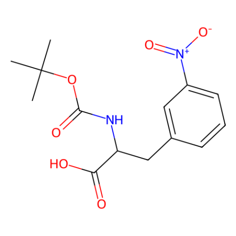 aladdin 阿拉丁 B586987 N-叔丁氧羰基-L-3-硝基苯丙氨酸 131980-29-5 98%