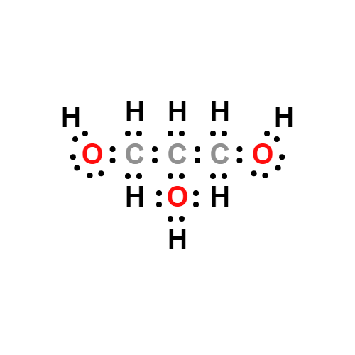 c3h8o3 lewis structure