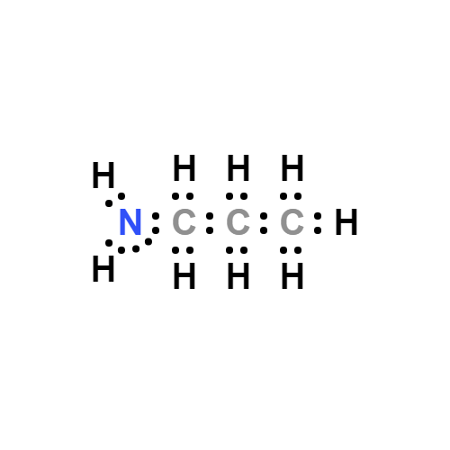 ch3(ch2)2nh2 lewis structure