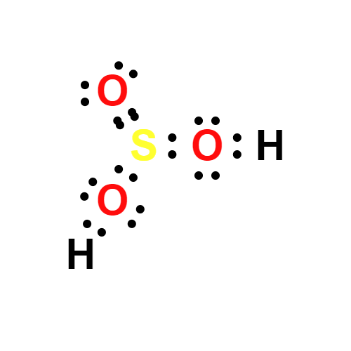 h2so3 lewis structure